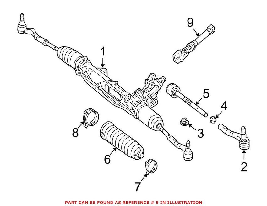 Mercedes Steering Tie Rod End - Inner 2043380615